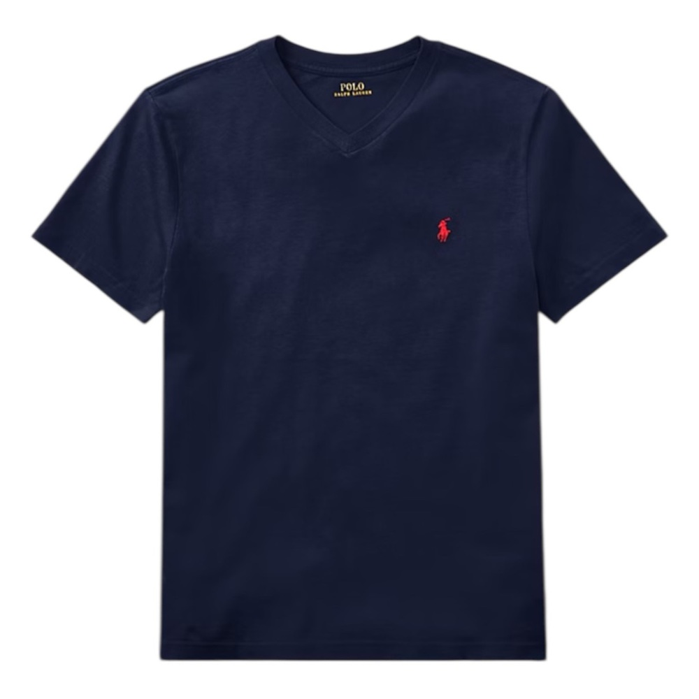 Polo by Ralph Lauren Boy's Dark Blue V-Neck Tee